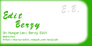 edit berzy business card